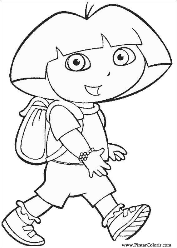 Pintar e Colorir Dora A Aventureira - Desenho 031