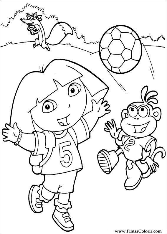 Pintar e Colorir Dora A Aventureira - Desenho 039