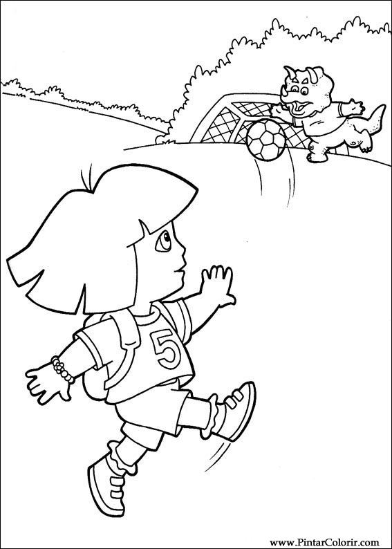 Pintar e Colorir Dora A Aventureira - Desenho 042