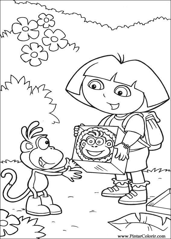 Pintar e Colorir Dora A Aventureira - Desenho 049