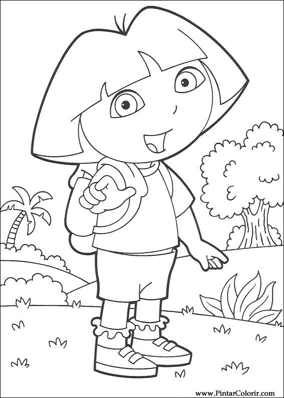 Pintar e Colorir Dora A Aventureira - Desenho 058