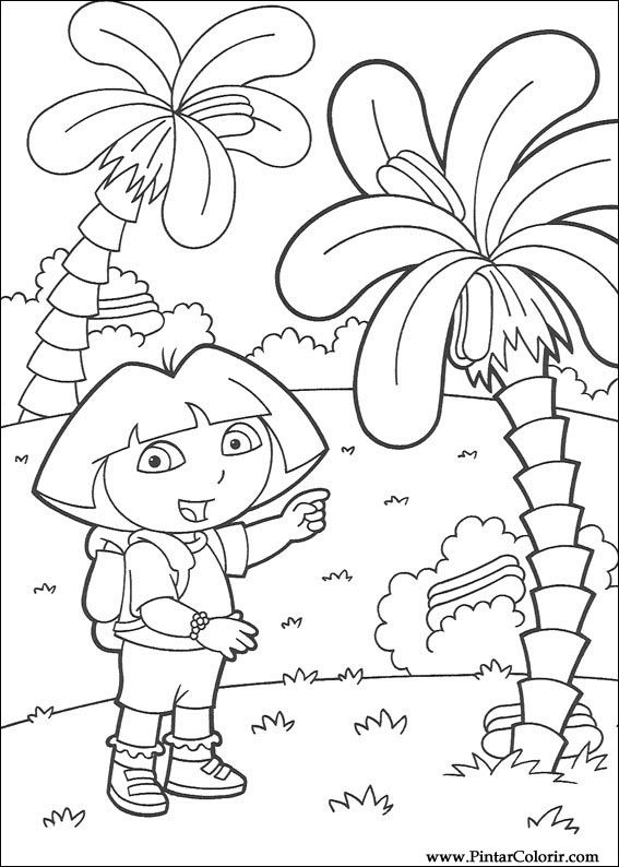 Pintar e Colorir Dora A Aventureira - Desenho 070