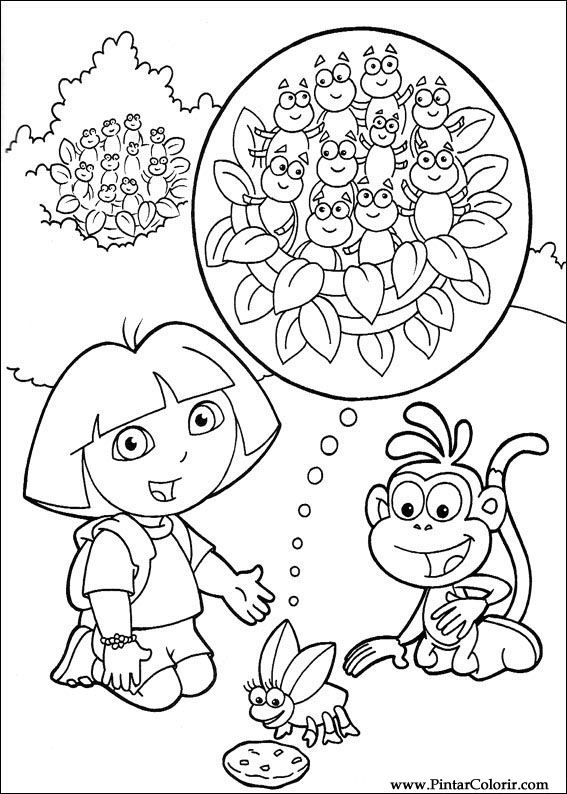 Pintar e Colorir Dora A Aventureira - Desenho 098