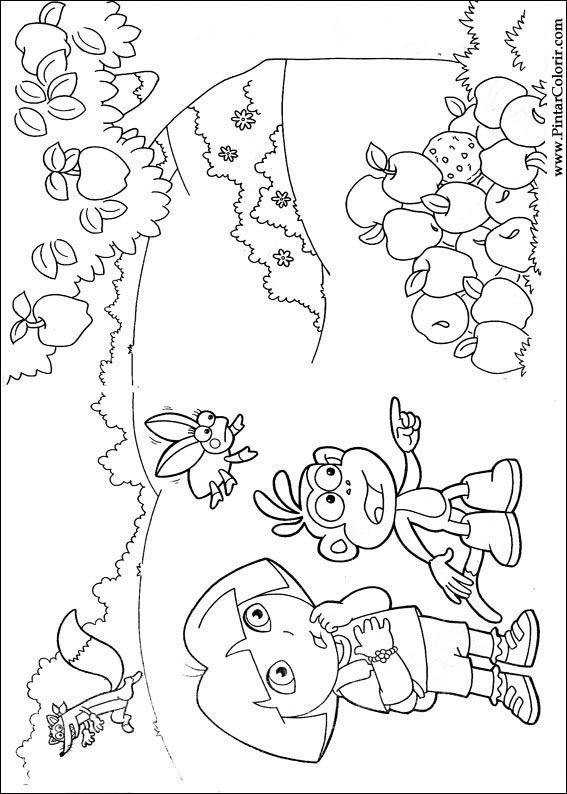 Pintar e Colorir Dora A Aventureira - Desenho 103