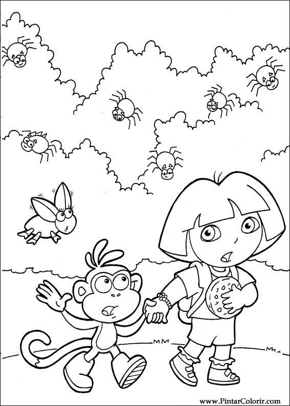 Pintar e Colorir Dora A Aventureira - Desenho 104