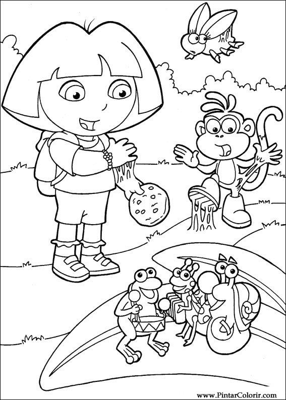 Pintar e Colorir Dora A Aventureira - Desenho 105