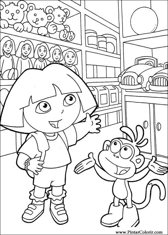 Pintar e Colorir Dora A Aventureira - Desenho 112