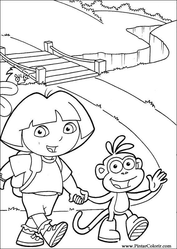 Pintar e Colorir Dora A Aventureira - Desenho 117