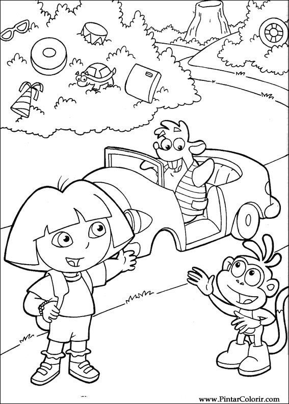 Pintar e Colorir Dora A Aventureira - Desenho 120