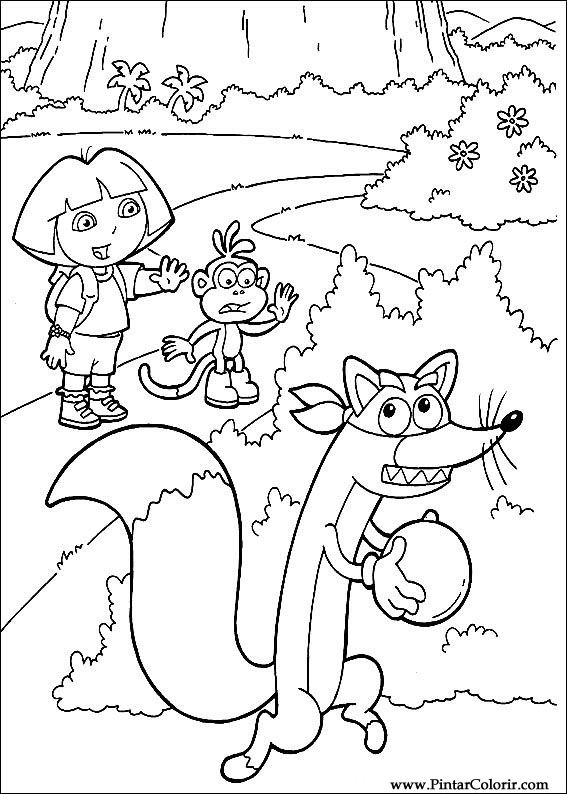 Pintar e Colorir Dora A Aventureira - Desenho 121