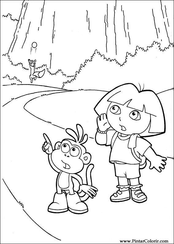 Pintar e Colorir Dora A Aventureira - Desenho 122