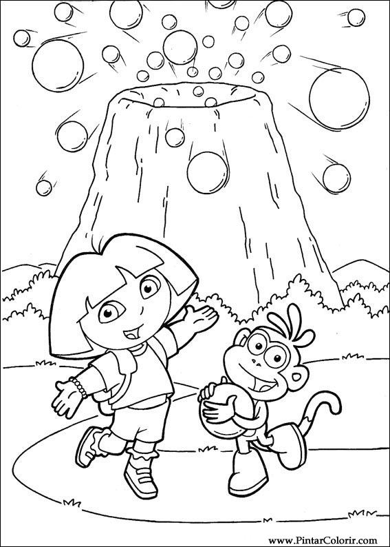 Pintar e Colorir Dora A Aventureira - Desenho 124