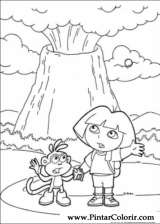 Pintar e Colorir Dora A Aventureira - Desenho 123