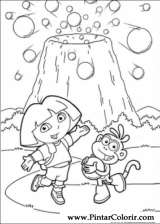 Pintar e Colorir Dora A Aventureira - Desenho 124