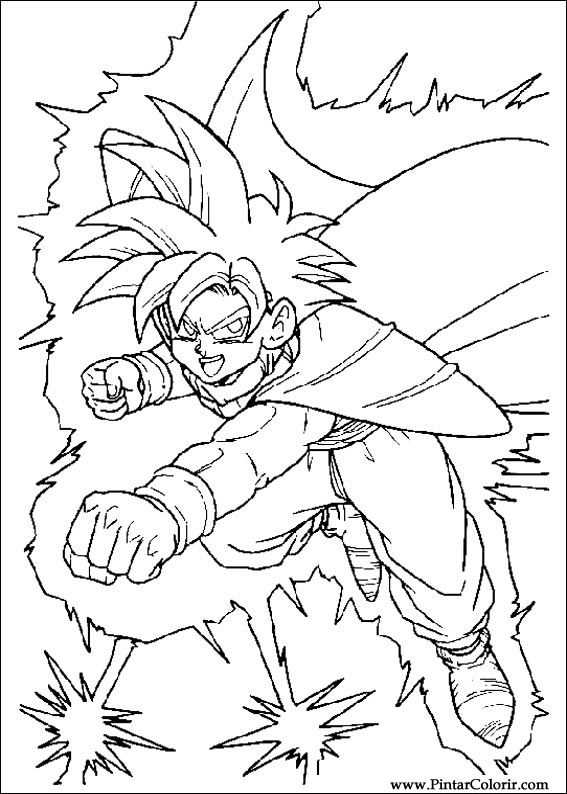 Dessins De Peindre Et Couleur Dragon Ball Z Imprimer