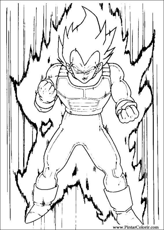 Pintar e Colorir Dragon Ball Z - Desenho 011