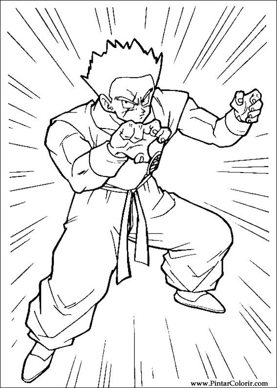 Seja um herói com Dragon Ball Z para Colorir! e Imprimir - Pintar Grátis  Online