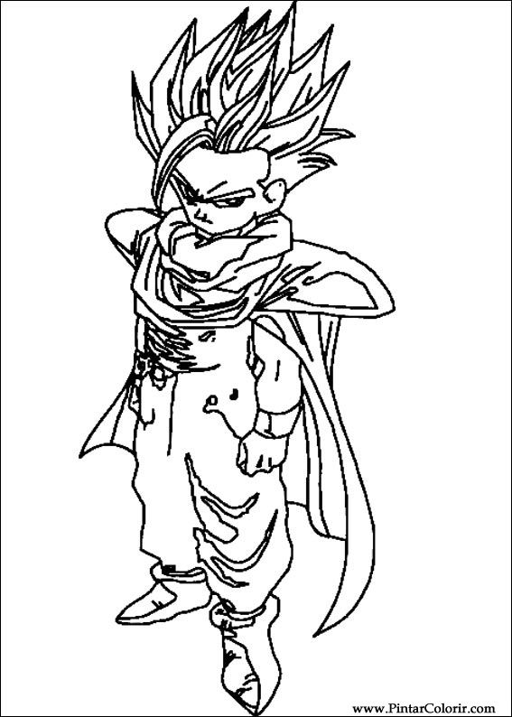 Pintar e Colorir Dragon Ball Z - Desenho 036