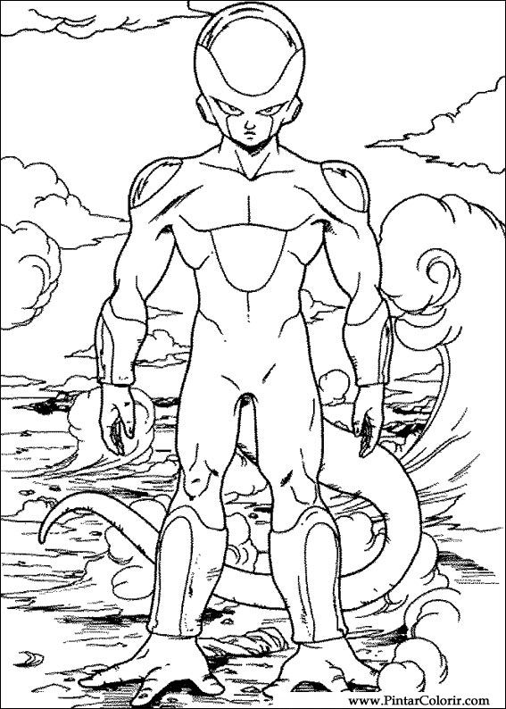 Drawings To Paint Colour Dragon Ball Z Print Design 042