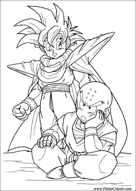 Pintar e Colorir Dragon Ball Z - Desenho 046