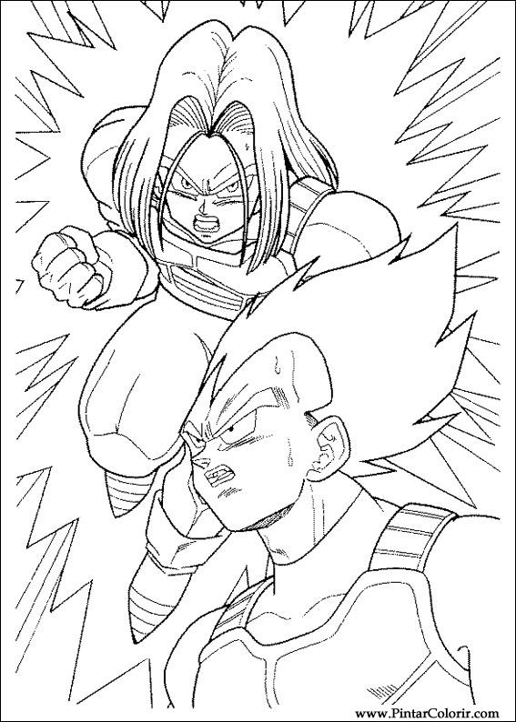 Pintar e Colorir Dragon Ball Z - Desenho 048