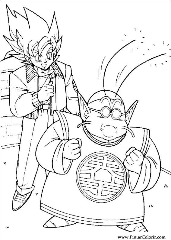 Desenhos Para Pintar e Colorir Dragon Ball Z - Imprimir Desenho 039