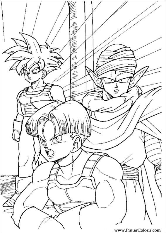 Pintar e Colorir Dragon Ball Z - Desenho 056