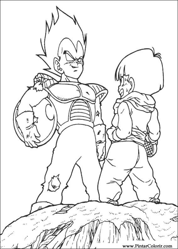 Pintar e Colorir Dragon Ball Z - Desenho 073