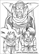 Drawings To Paint & Colour Dragon Ball Z - Print Design 026