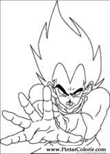 Pintar e Colorir Dragon Ball Z - Desenho 034