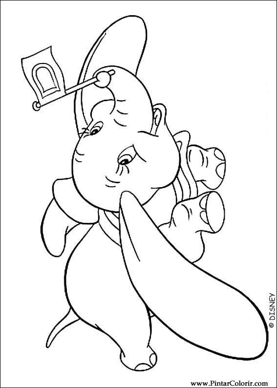 Pintar e Colorir Dumbo - Desenho 011