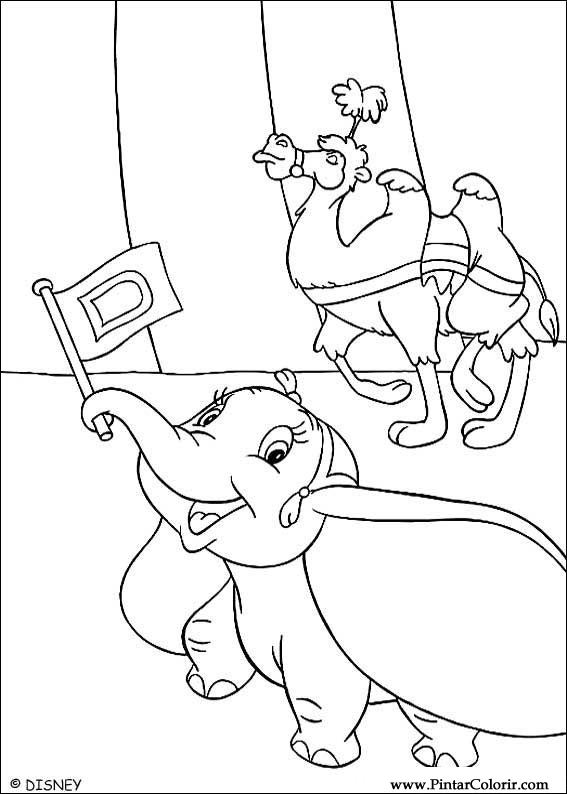 Pintar e Colorir Dumbo - Desenho 014