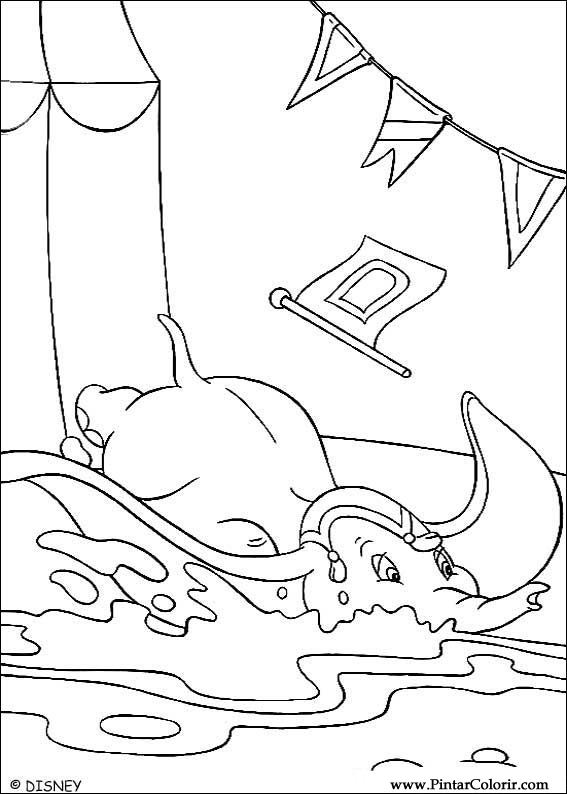 Pintar e Colorir Dumbo - Desenho 015