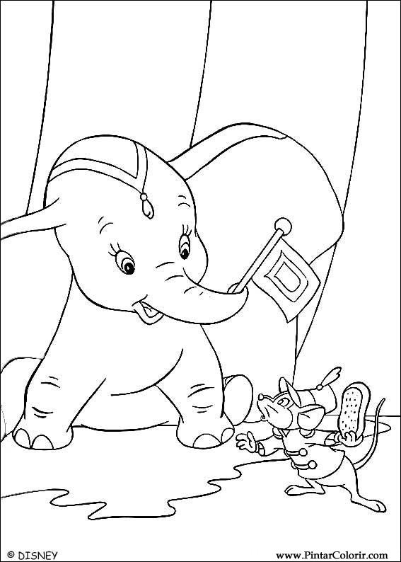 Pintar e Colorir Dumbo - Desenho 017
