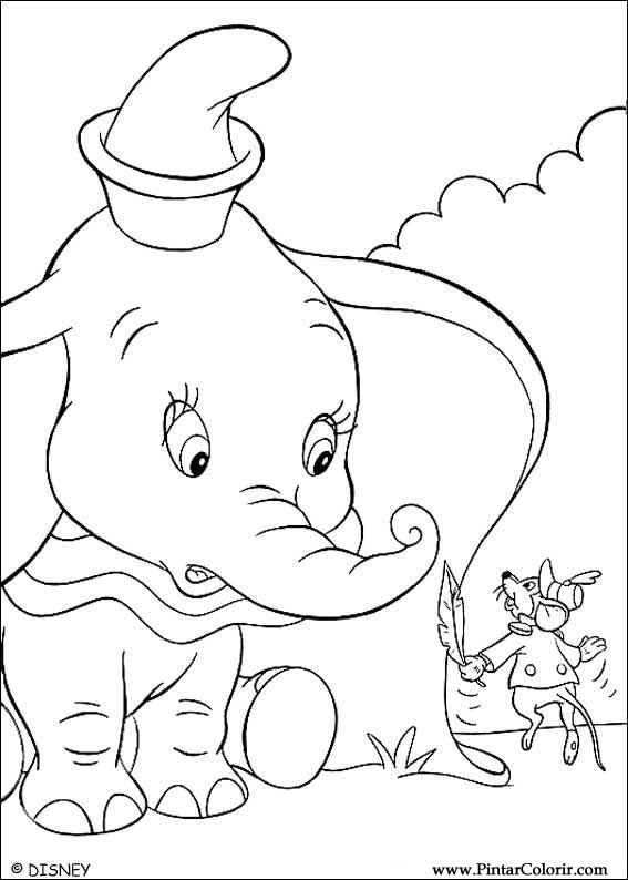 Pintar e Colorir Dumbo - Desenho 018