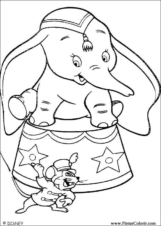 Pintar e Colorir Dumbo - Desenho 019