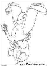 Pintar e Colorir Dumbo - Desenho 007