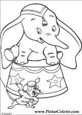 Pintar e Colorir Dumbo - Desenho 019