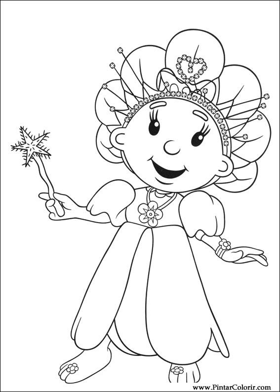 Pintar e Colorir Fifi Flowertots - Desenho 002