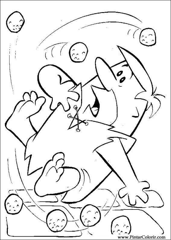 Pintar e Colorir Flintstones - Desenho 013