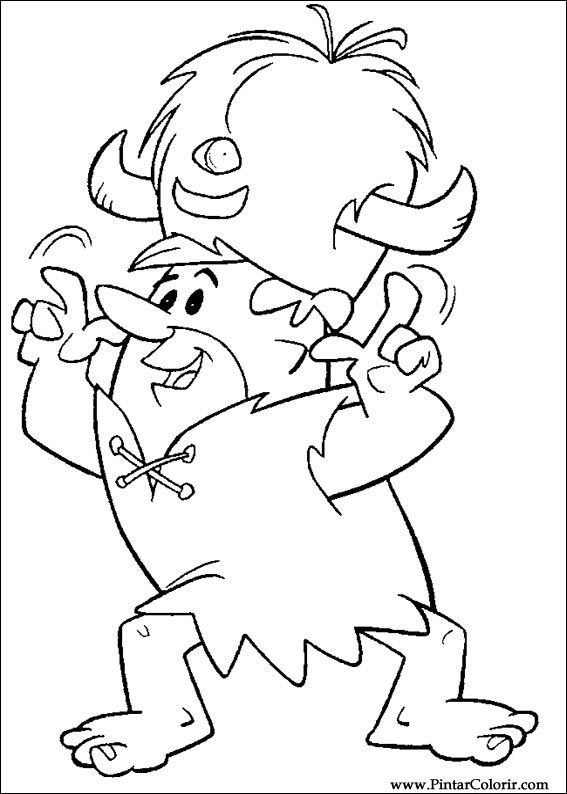 Pintar e Colorir Flintstones - Desenho 016