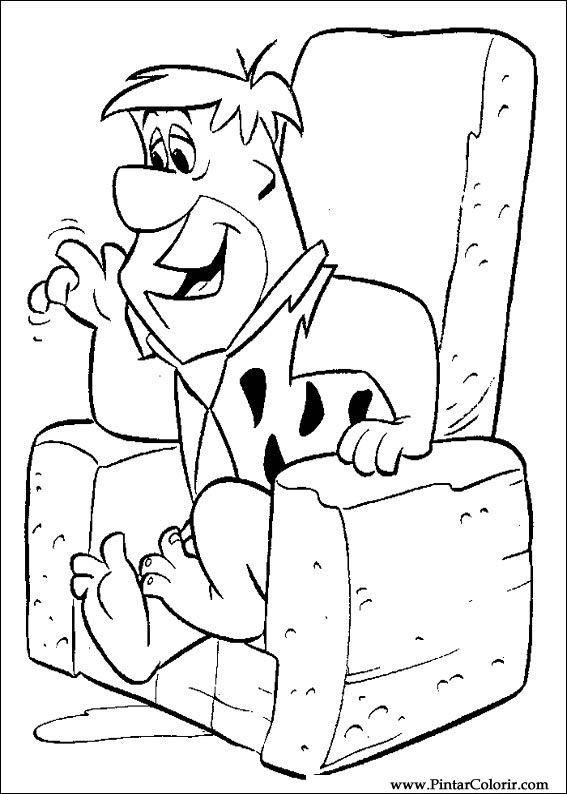 Pintar e Colorir Flintstones - Desenho 019