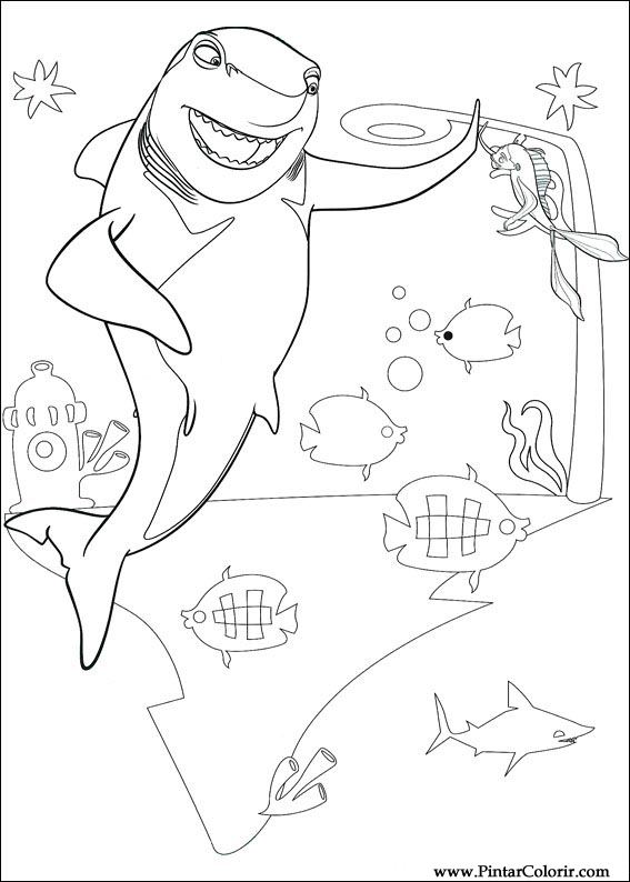 Pintar e Colorir Gang Dos Tubaroes - Desenho 006