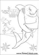 Pintar e Colorir Gang Dos Tubaroes - Desenho 002