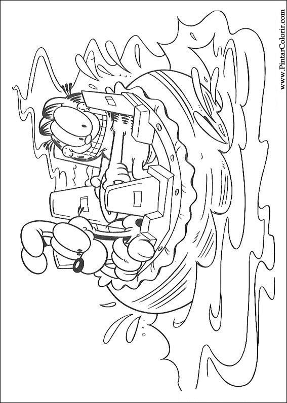 Pintar e Colorir Garfield - Desenho 001