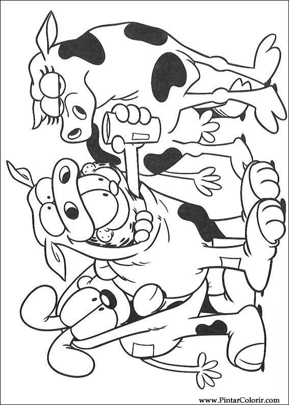 Pintar e Colorir Garfield - Desenho 003