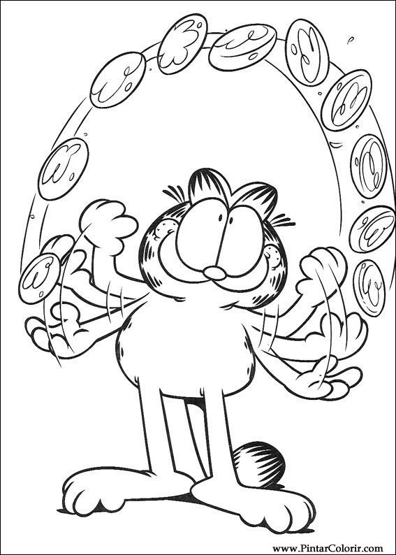 Pintar e Colorir Garfield - Desenho 004