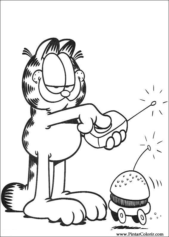 Pintar e Colorir Garfield - Desenho 035