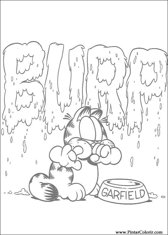 Pintar e Colorir Garfield - Desenho 056