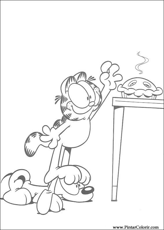 Pintar e Colorir Garfield - Desenho 067